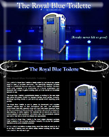 The ROYAL BLUE Special Event Portable Toilet