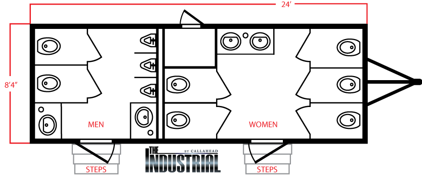 Industrial Restroom Trailer Trailer Layout