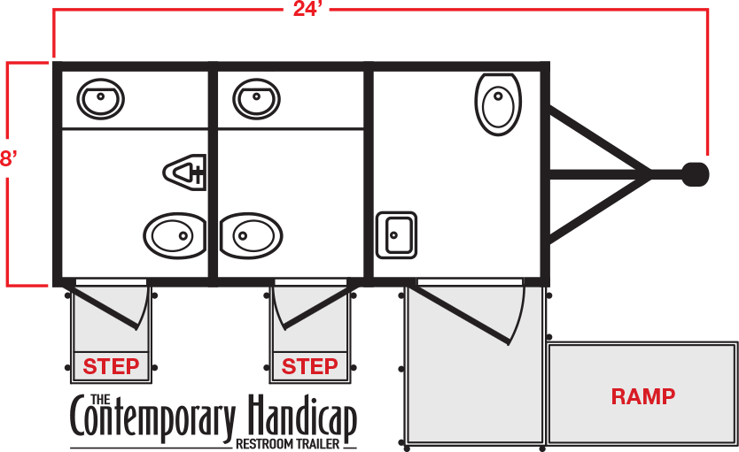 The Contemporary Handicap Restroom Trailer Layout