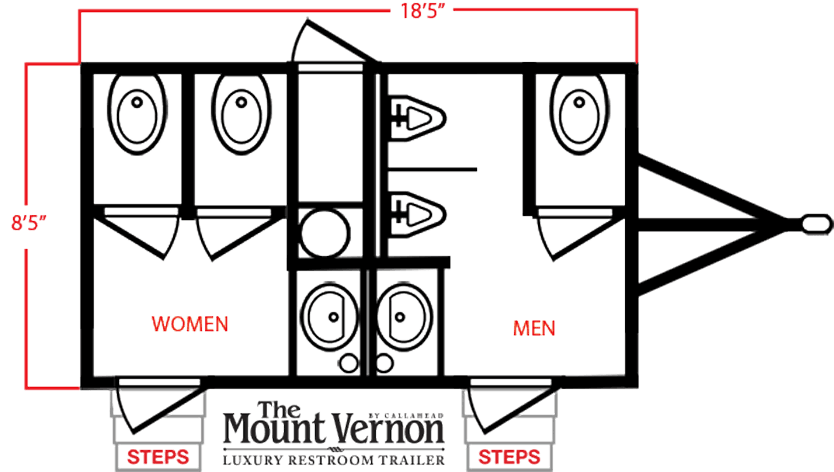 The Mount Vernon' Restroom Trailer Layout