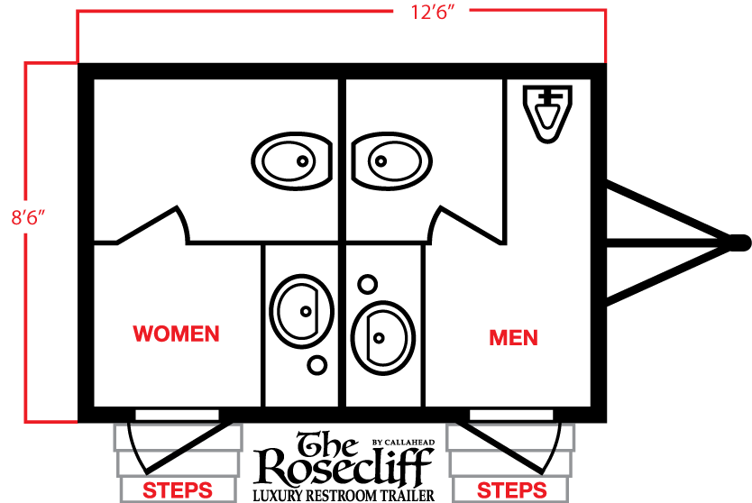 The Rosecliff Restroom Trailer Layout