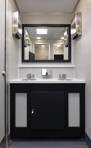 Restroom Trailer interior view