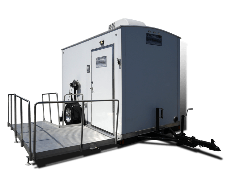Single ADA Restroom Trailer front view