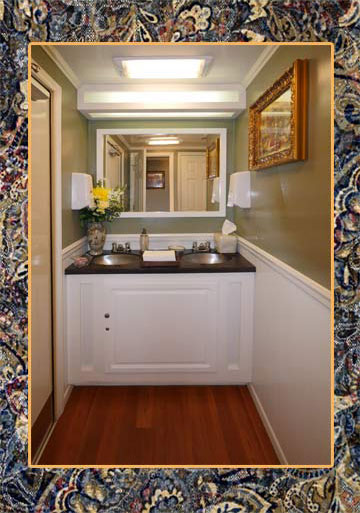 The Westchester Restroom Trailer interior view