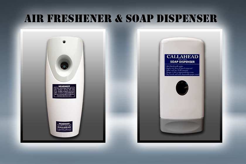 AUTOMATIC AIR FRESHENER AND SOAP DISPENSER