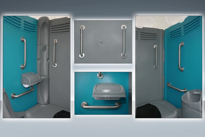 MULTIPLE SAFETY GRAB BARS ARE LOCATED THROUGHOUT FOR THE ELDERLY