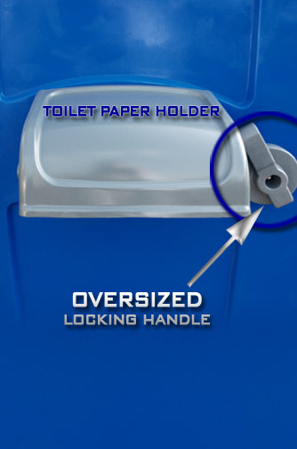 Porta Potty Includes Oversized Locking Handle for use with Work Gloves