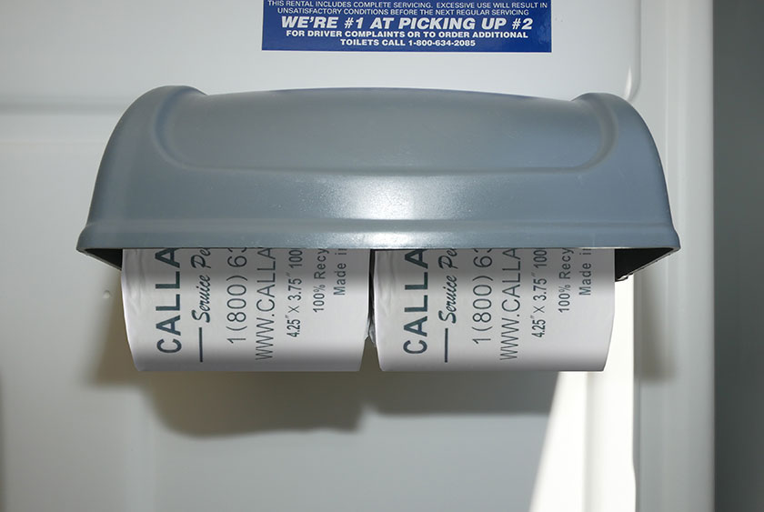 COVERED DUAL TOILET PAPER HOLDER