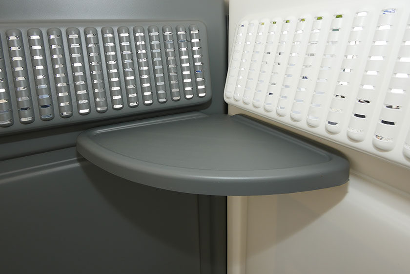 BUILT IN CONVENIENCE SHELF