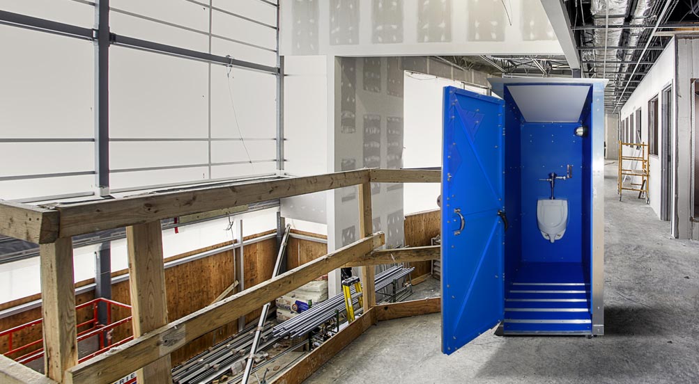 SkyUrinal Portable Urinal | The SkyUrinal Portable Urinal Inside a Building Under Construction.