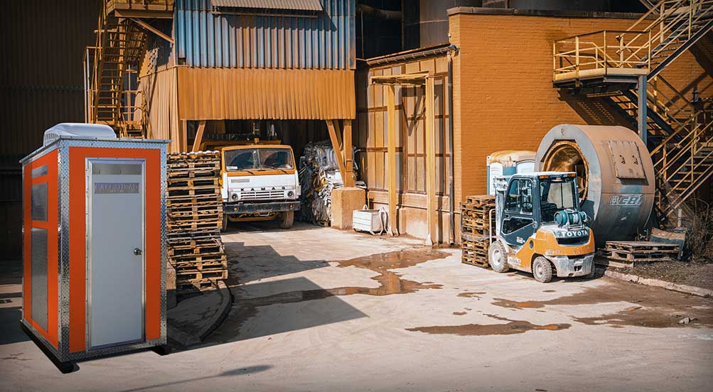 The A16 Portable Locker Room At A Scrap Yard