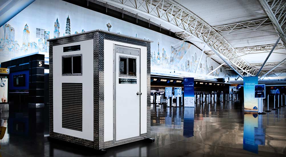 The A25 Portable Security Booth In Airport