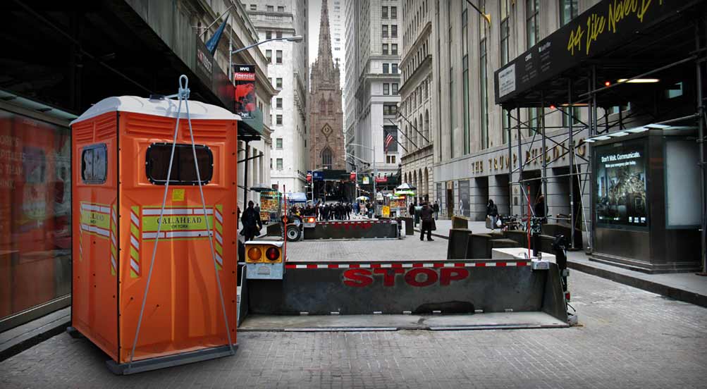 The Safety Shed Near Road Barrier
