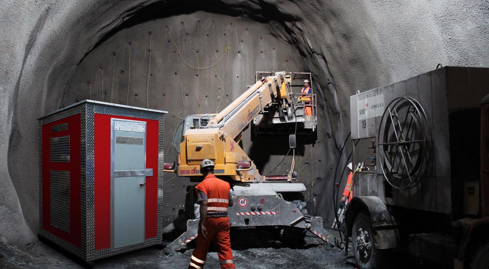 A25 STORAGE SHED IN A UNDERGROUND CONSTUCTION SITE