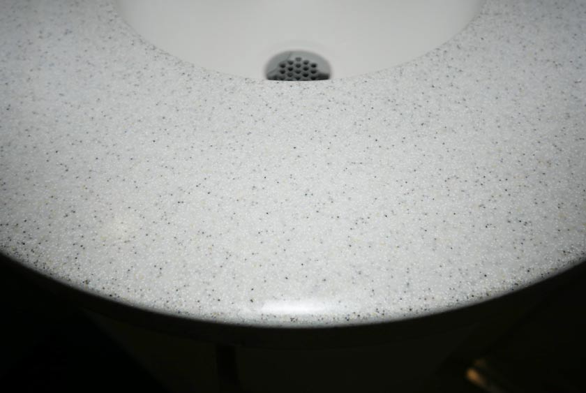 CORIAN COUNTERTOP WITH 10 INCH SINK BOWLS