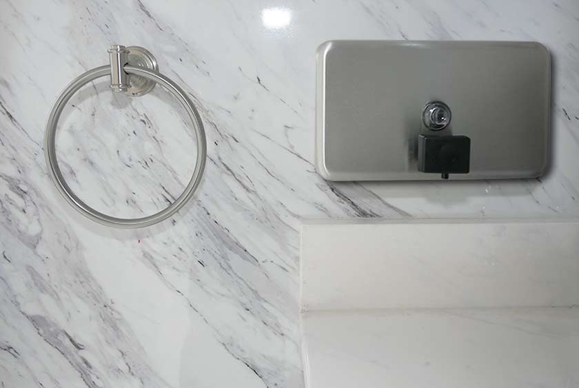 TOWEL HOLDER AND SOAP DISPENSER