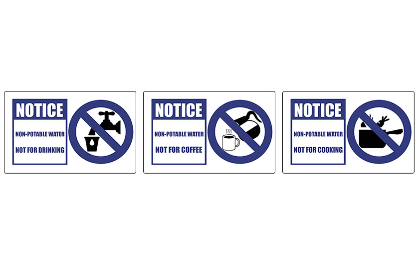 CALLAHEAD SIGNAGE INDICATING NON-POTABLE WATER