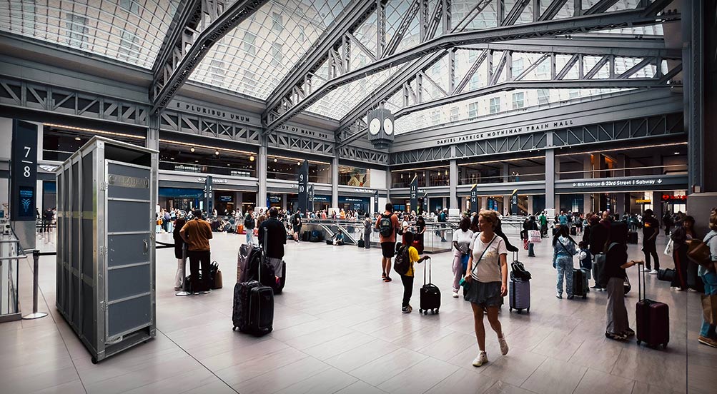 SkyWash Portable Sink  |  SkyWash Portable Sink at a Terminal.