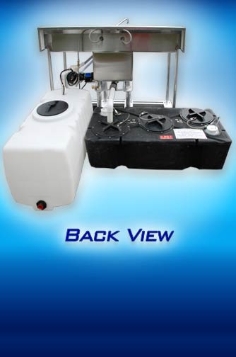 Rear View of Stainless Sink Setup