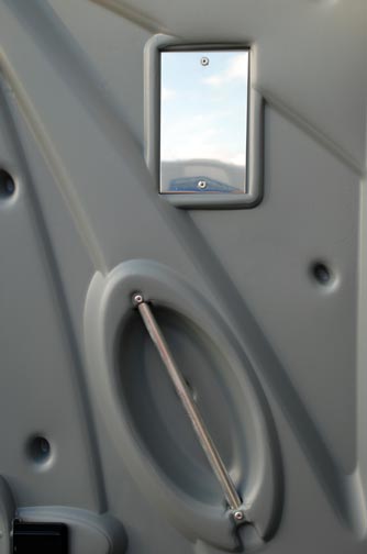 Sturdy Handle and Convenient Mirror