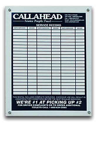 Service Record Label - Sign In Sheet