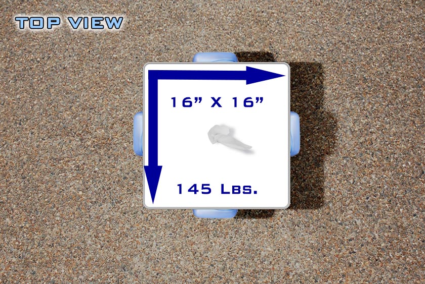 HEAVY 145 LBS WITH SMALL FOOTPRINT (16X16 INCHES)