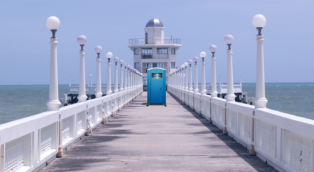 The Blue Water Portable Toilet Near Light House