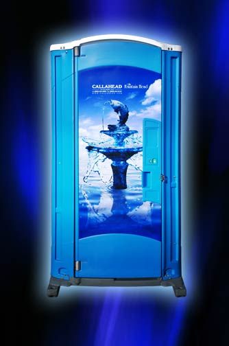 The Fountain Head Portable Toilet, Outside