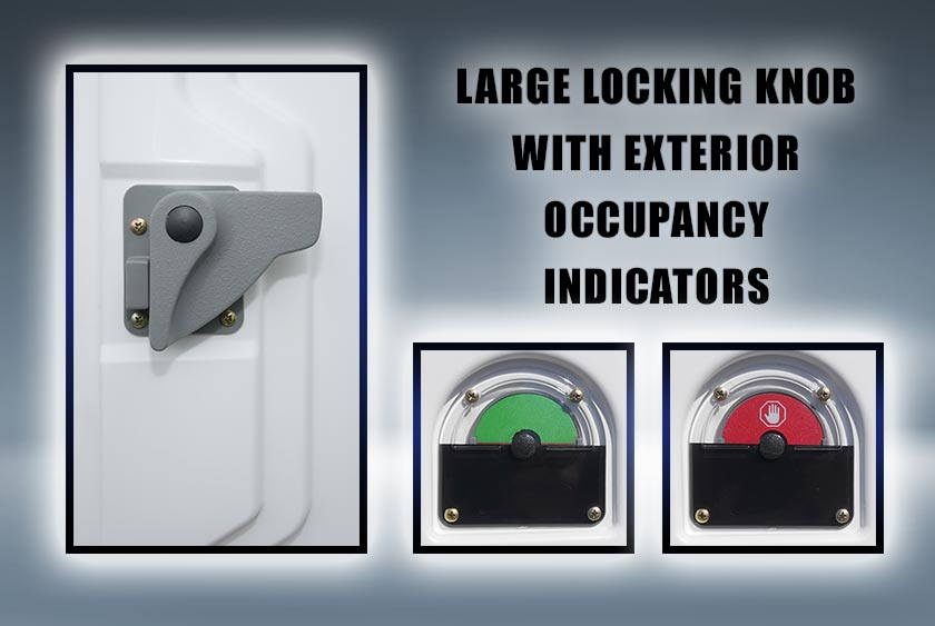 OVERSIZED LOCKING KNOB WITH OCCUPANCY INDICATOR
