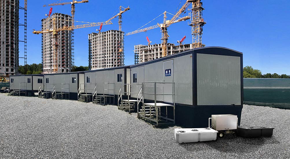 MAC Toilet System in Construction Office Trailer, Raised