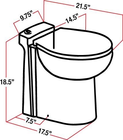 porcelain toilet outline specs