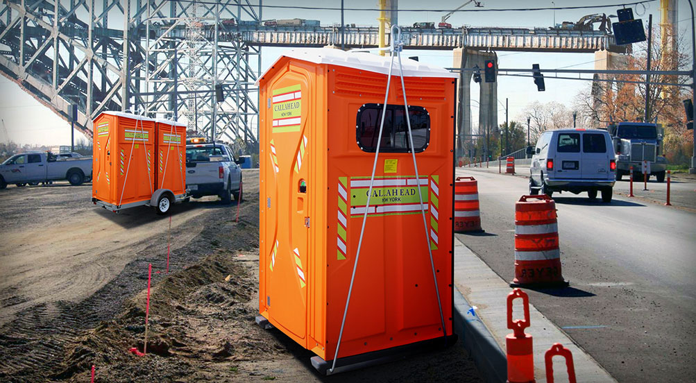 THE SAFETY SHED AND THE DOUBLE SAFETY HEAD TRAILER Near Road Work