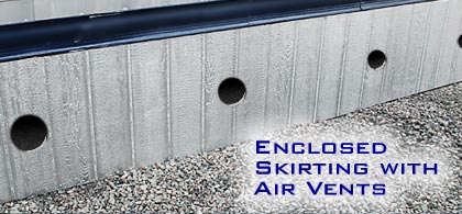 Enclosed Skirting for CALLAHEAD's Office Trailers