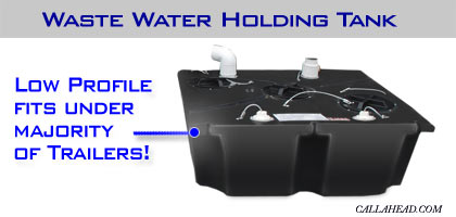 Waste Water Holding Tank has a Low Profile