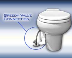 Speedy Valve Connector to Porcelain Toilet