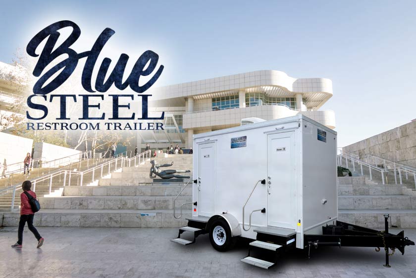 BLUE STEEL RESTROOM TRAILER BY CALLAHEAD
