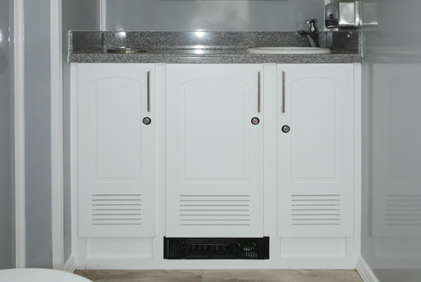 LARGE VANITIES IN EACH RESTROOM