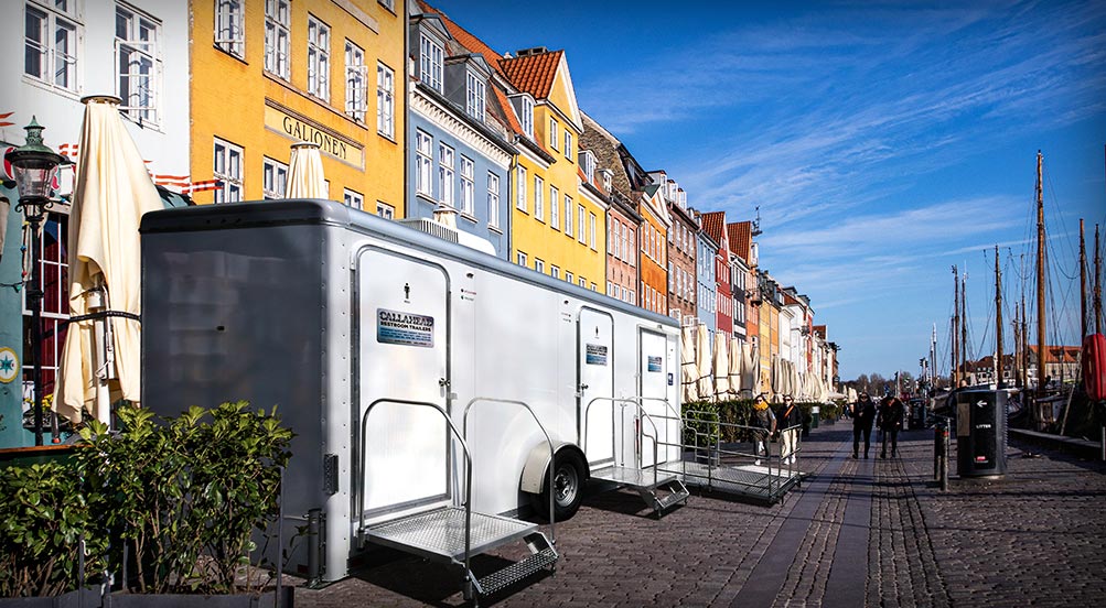 The Contemporary Handicap Restroom Trailer By The Docks