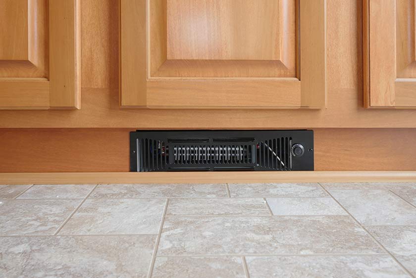 TOE KICK HEATERS WARM THE ENTIRE RESTROOM 