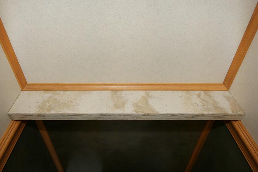 CONVENIENCE SHELF INSIDE BATHROOM STALLS