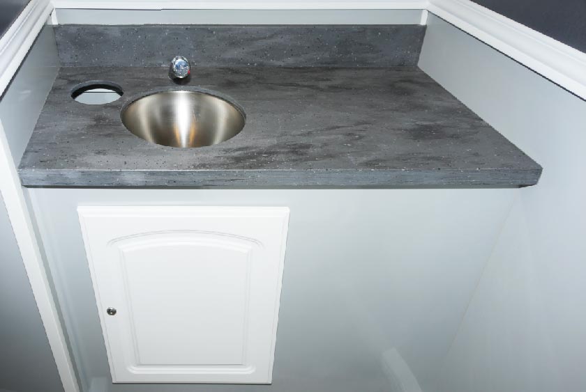 SPACIOUS CORIAN VANITY COUNTERTOPS