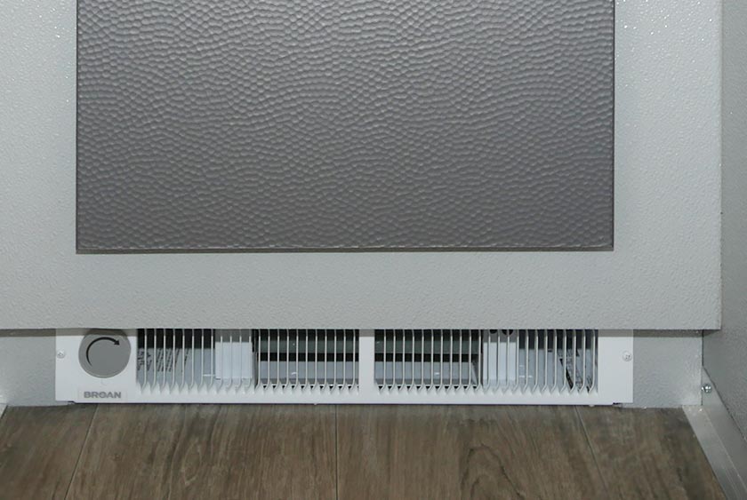 TOE KICK HEATERS FOR ADDITONAL WARMTH