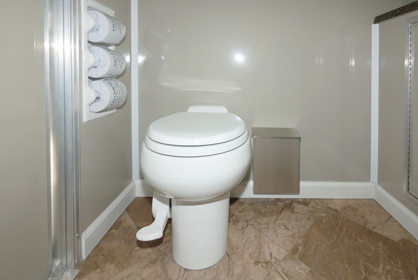 FULL SIZED PORCELAIN TOILET WITH FOOT PEDAL FLUSH