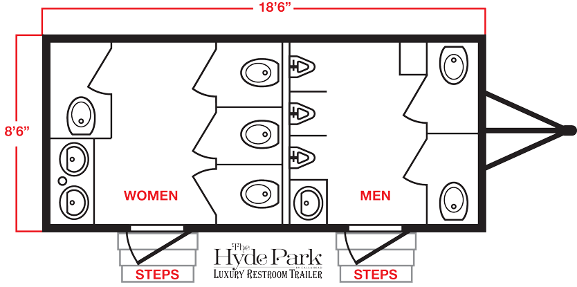 Hyde Park Luxury Restroom Trailer Floor Plan