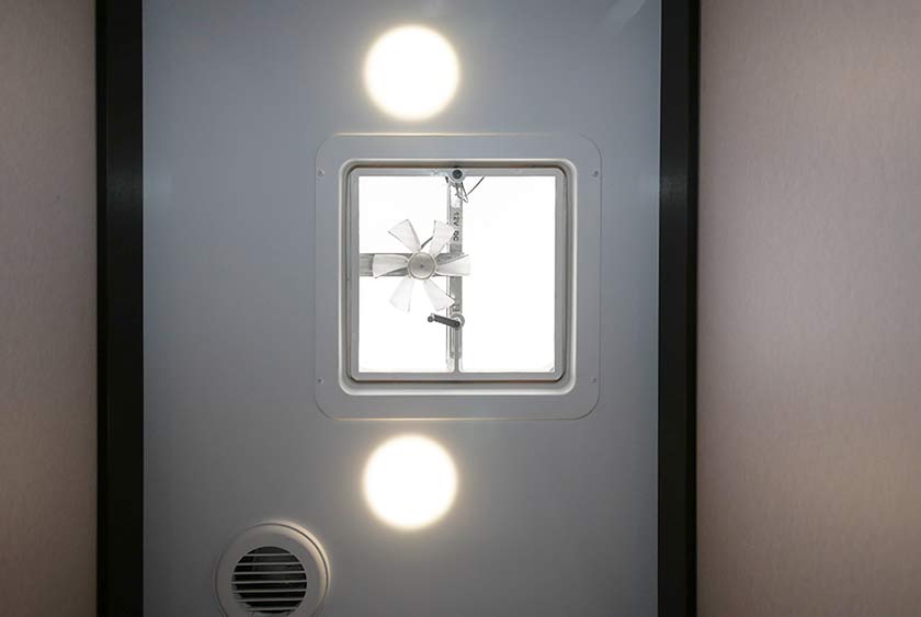 CEILING VENTS WITH ELECTRIC FANS FOR ADDITIONAL VENTILATION