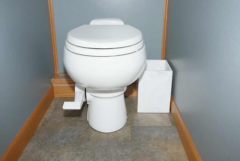 FULL SIZED PORCELAIN TOILETS WITH FOOT PEDAL FLUSH