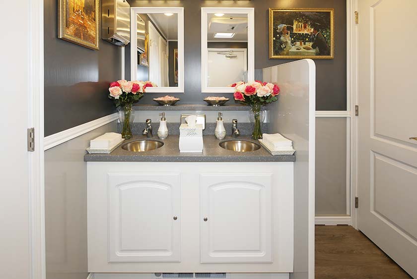 LARGE DOUBLE SINK VANITY WITH MIRRORS