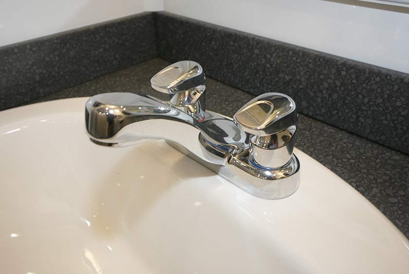 AUTOMATIC SHUT-OFF FAUCETS WITH HOT AND COLD RUNNING WATER 