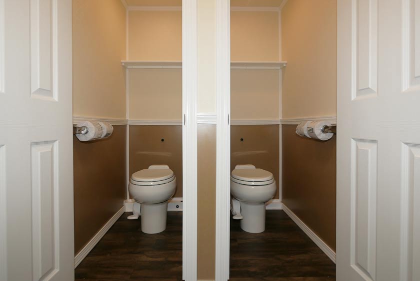 SPACIOUS, PRIVATE BATHROOM STALLS