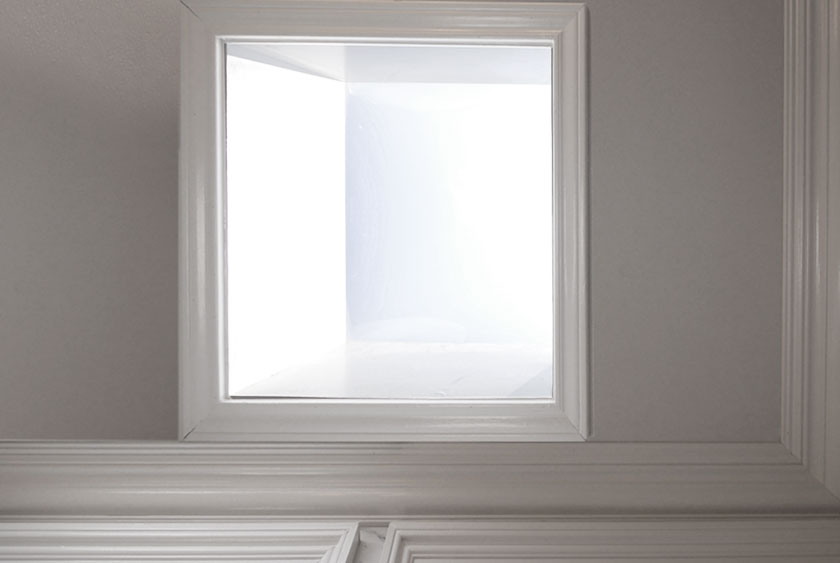SKYLIGHT ALLOWS NATURAL LIGHT TO FILTER IN